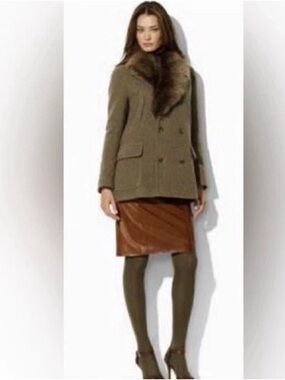 Vintage ralph Lauren wool shearling coat